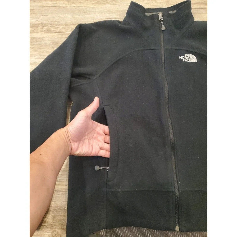 North Face WindWall Heavyweight Fleece Jacket Black Sz M Performance Full Zip